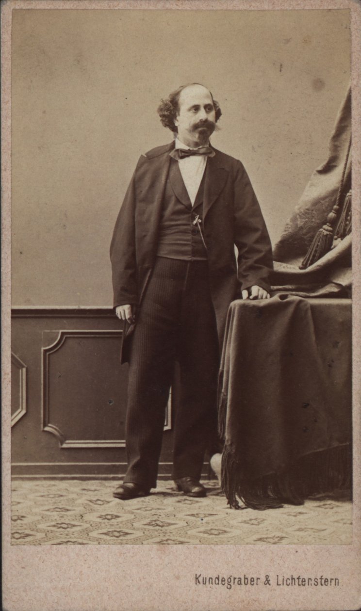 Retrato do violinista e compositor Moritz Kässmayer 1831-1884, ca 1865. de Vienna . Photo studio Kundegraber and