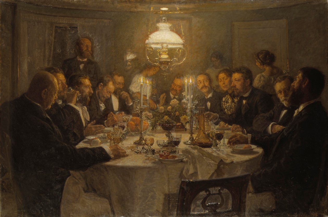 Um encontro de artistas, 1903 de Viggo Johansen