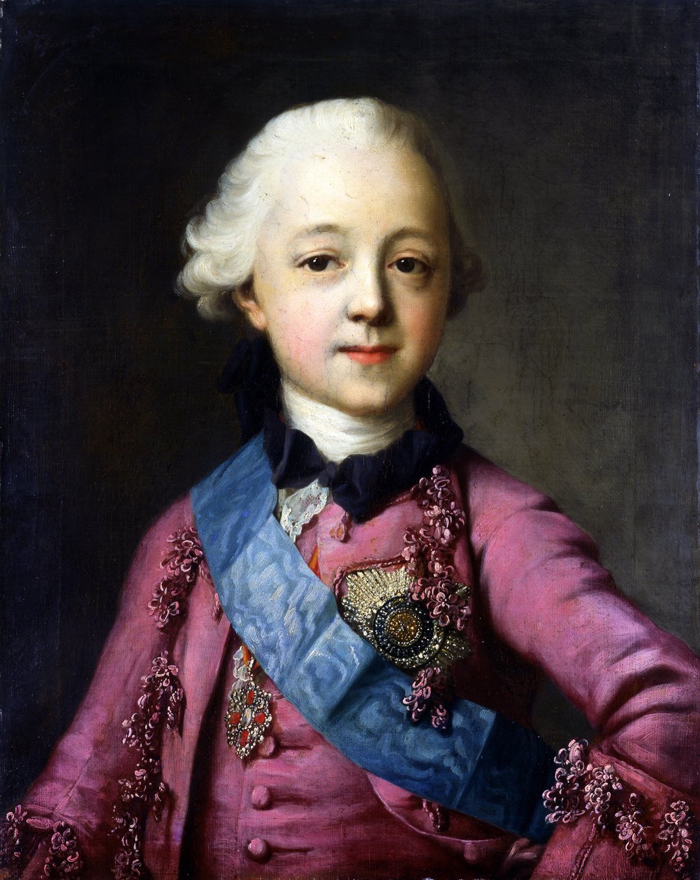 Retrato do Grão-Duque Pavel Petrovich 1754-1801 de Vigilius Erichsen