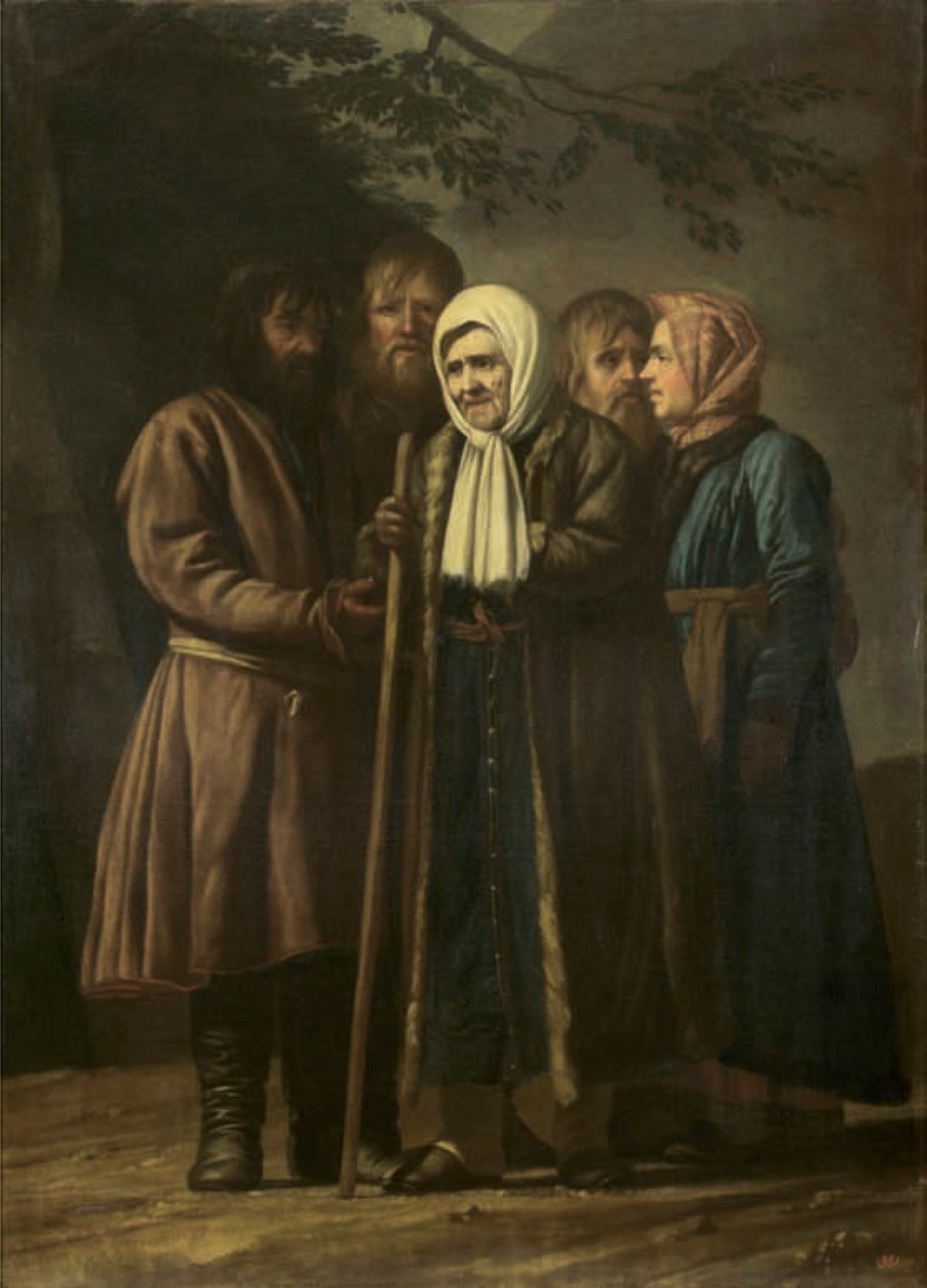 Mulher de 100 anos de Tsarskoe Selo com a família de Vigilius Eriksen