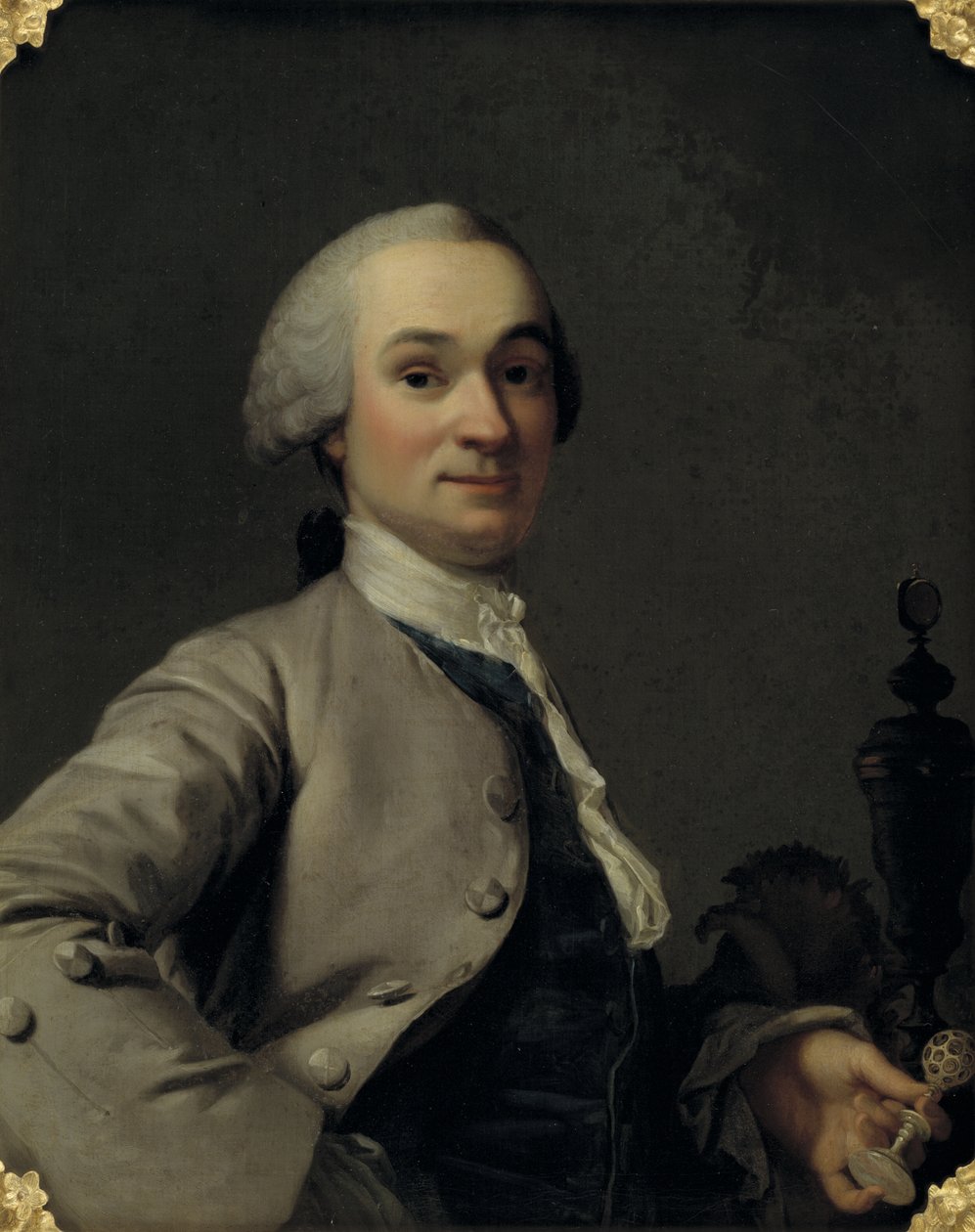 Retrato de Lorenz Spengler, Ivory Turner e curador do Royal Danish Kunstkammer de Vigilius Eriksen