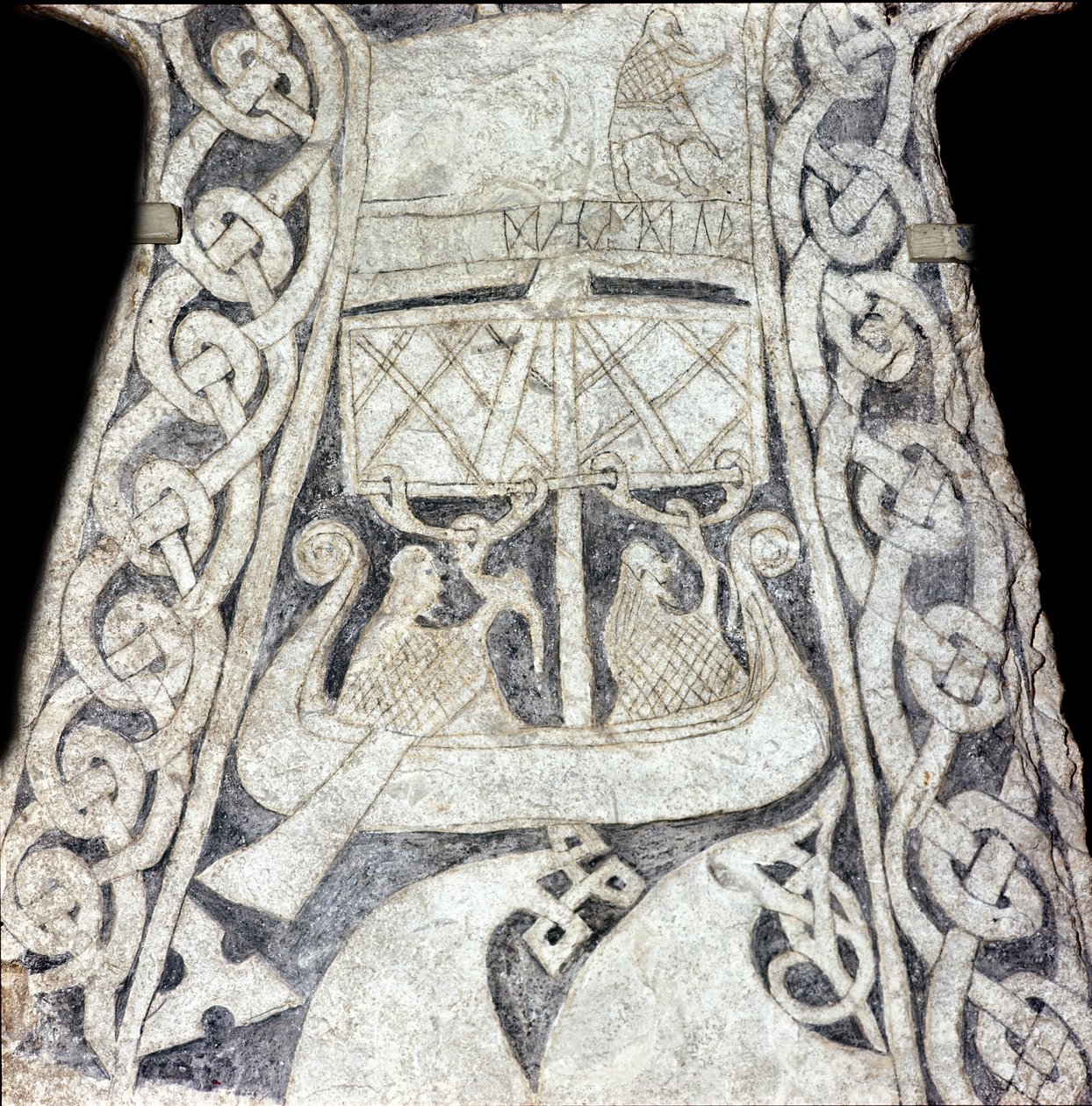 Runestone lilbjar retratando um drakkar (pedra) de Viking