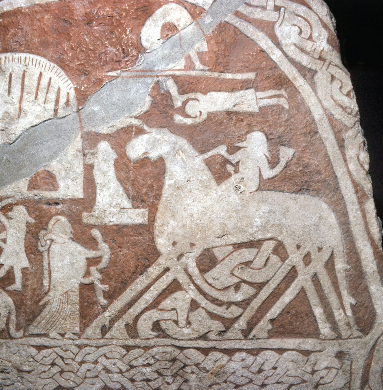 Wotan (Odin), no seu cavalo de oito patas Sleipnir - Viking Runes da ilha de Gotland (Suécia) de Viking Viking