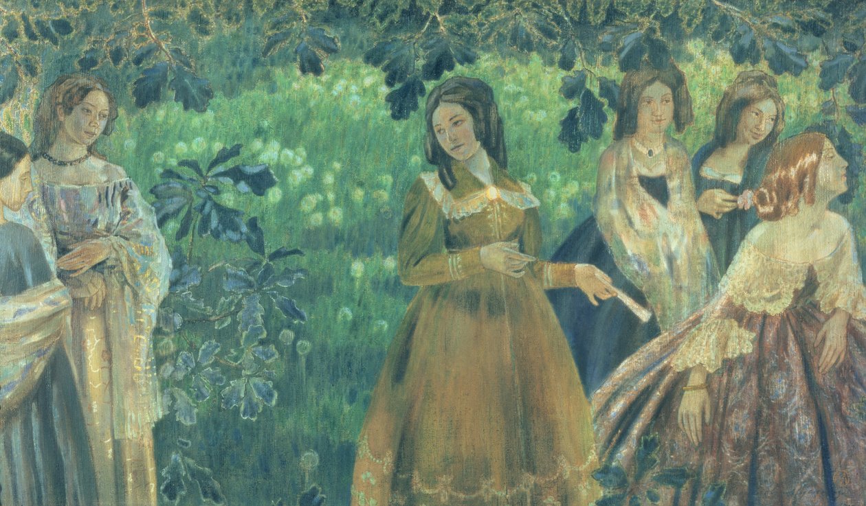 O colar de esmeralda, 1903-04 de Viktor Elpidiforovich Borisov Musatov