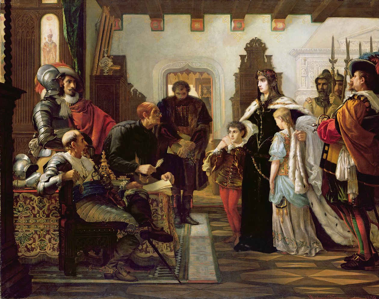 O Julgamento de Ilona Zrinyi, 1859 de Viktor Madarász