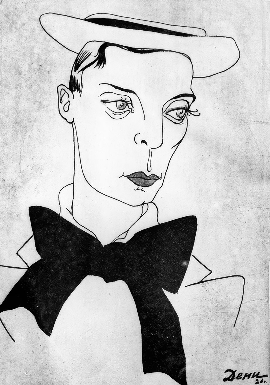 Caricatura em Buster Keaton de Viktor Deni