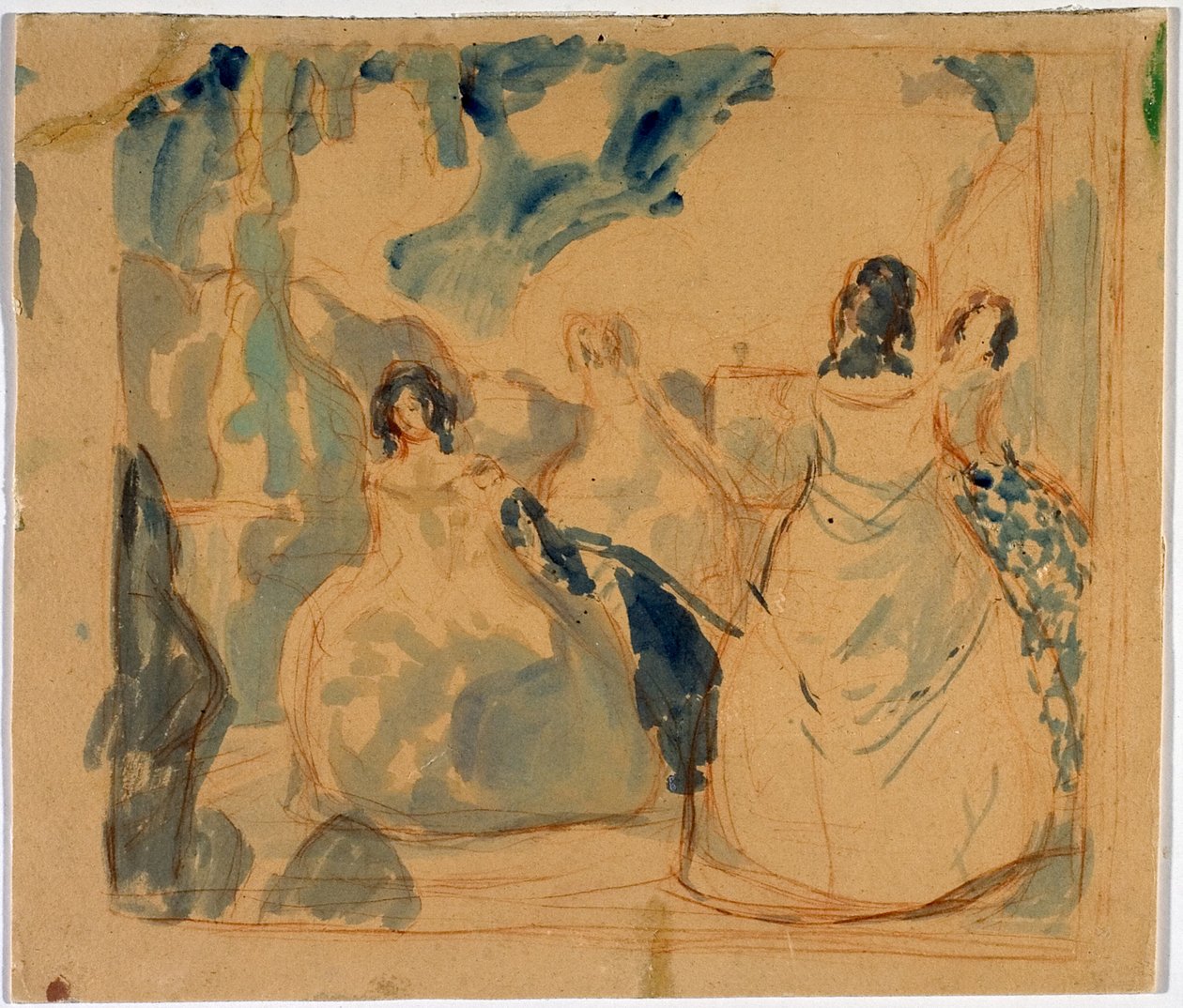 No terraço, 1901 de Viktor Elpidiforovich Borisov Musatov