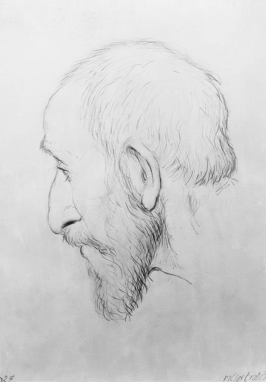 Cabeça de retrato masculino de Viktor Erdei