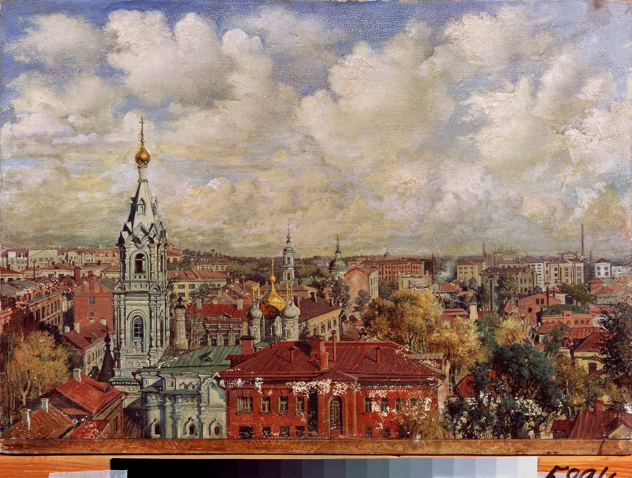 Moscou (Russie) - Peinture de Viktor Jakovlevich Yakovlev (1844-?), huile sur toile, art russe de Viktor Jakovlevich Yakovlev