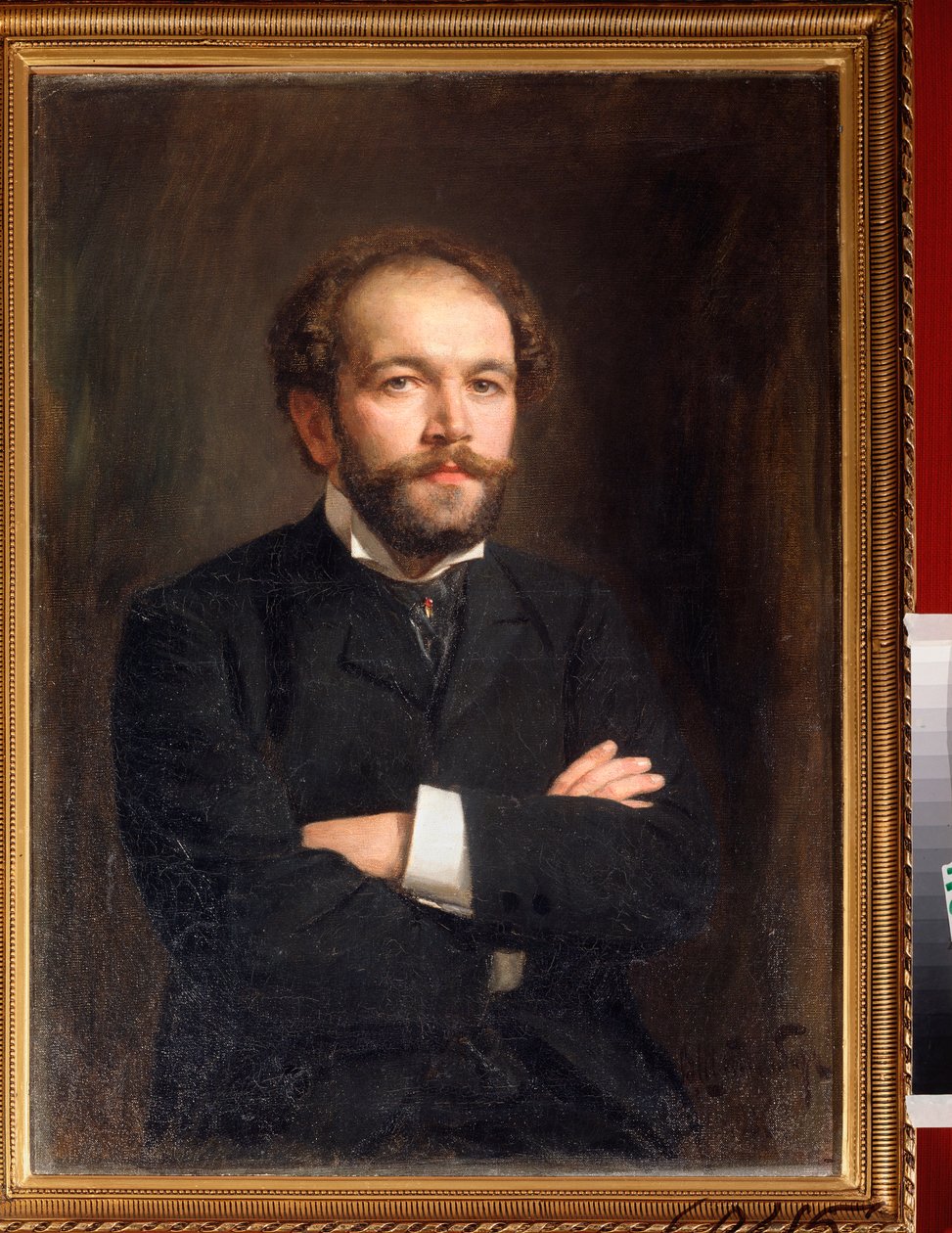 Retrato do Compositor N Medtner (1879-1951) - Pintura de Viktor Karlovich Stemberg (1863- depois de 1917), óleo sobre tela de Viktor Karlovich Stemberg