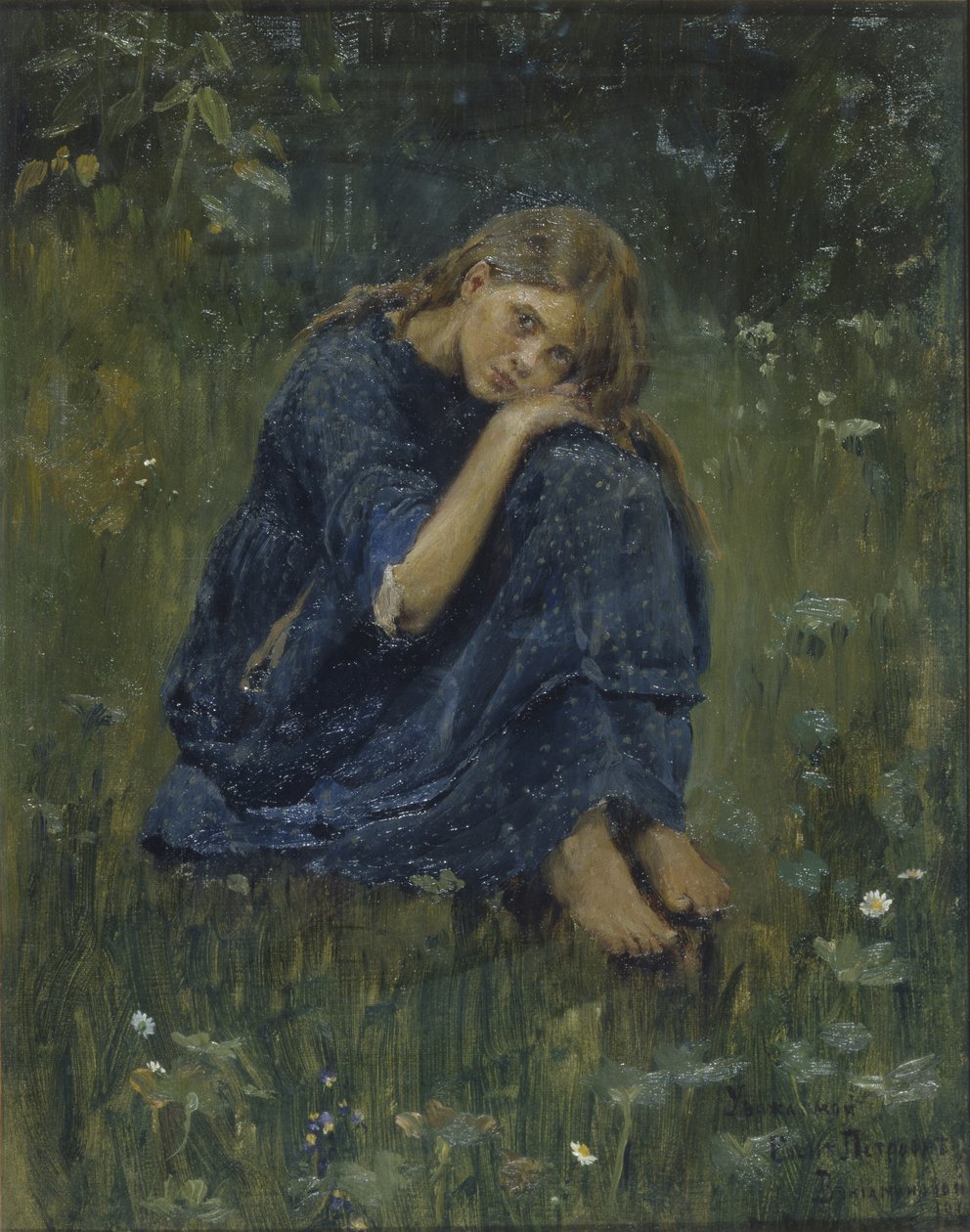 Estudo de Alyonushka, 1881 de Viktor Mikhaylovich Vasnetsov