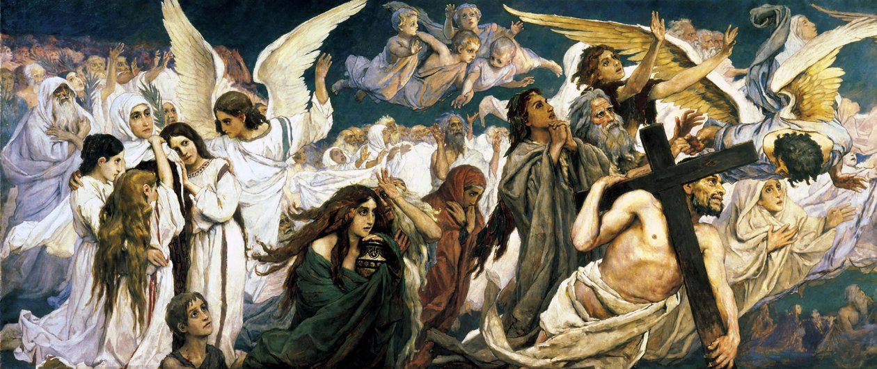 Antes do paraíso, parte esquerda, 1885-1896. de Viktor Mikhaylovich Vasnetsov