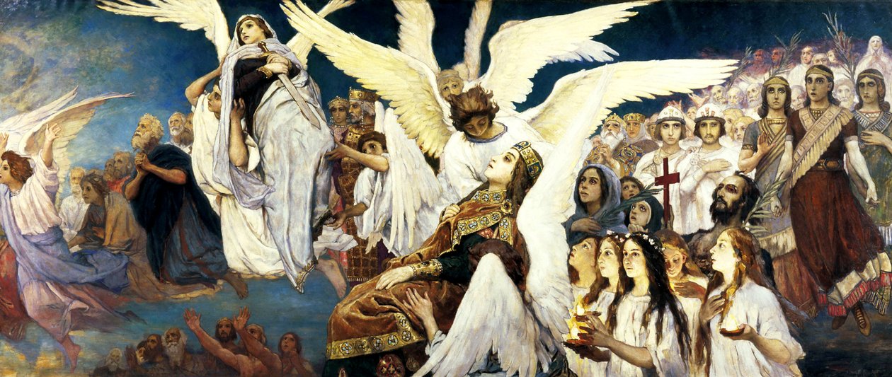 Antes do paraíso, parte direita, 1885-1896. de Viktor Mikhaylovich Vasnetsov
