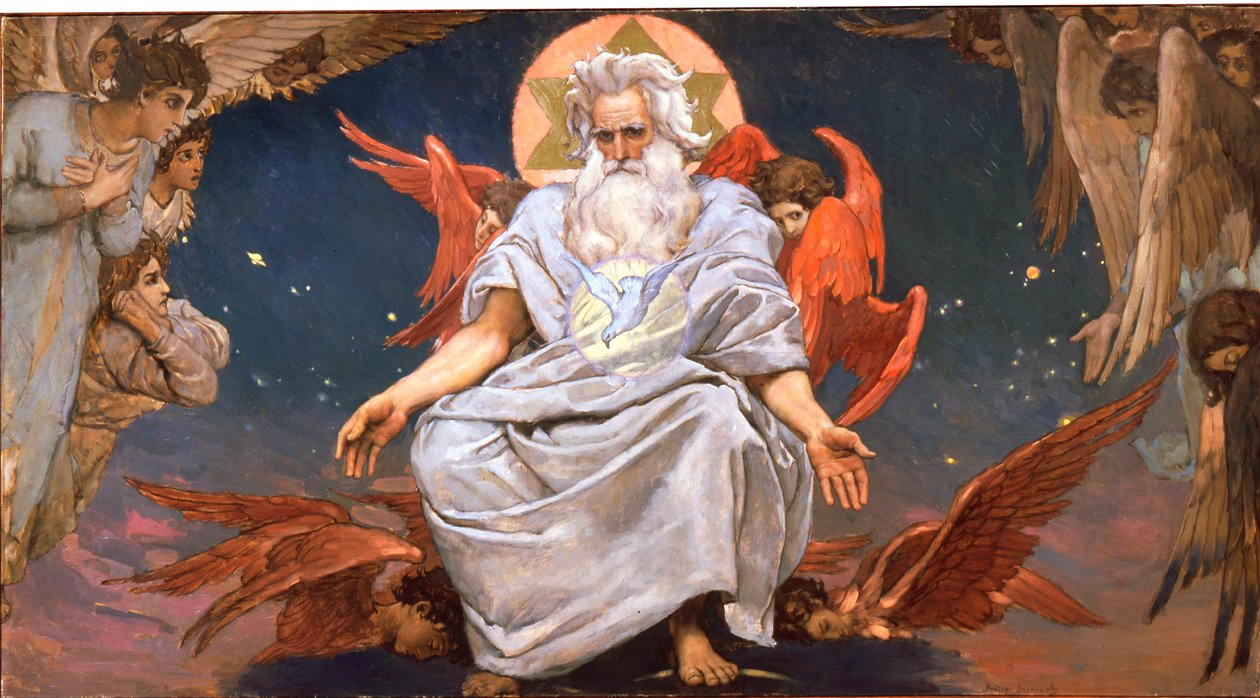 Deus Pai, 1885-1896. de Viktor Mikhaylovich Vasnetsov