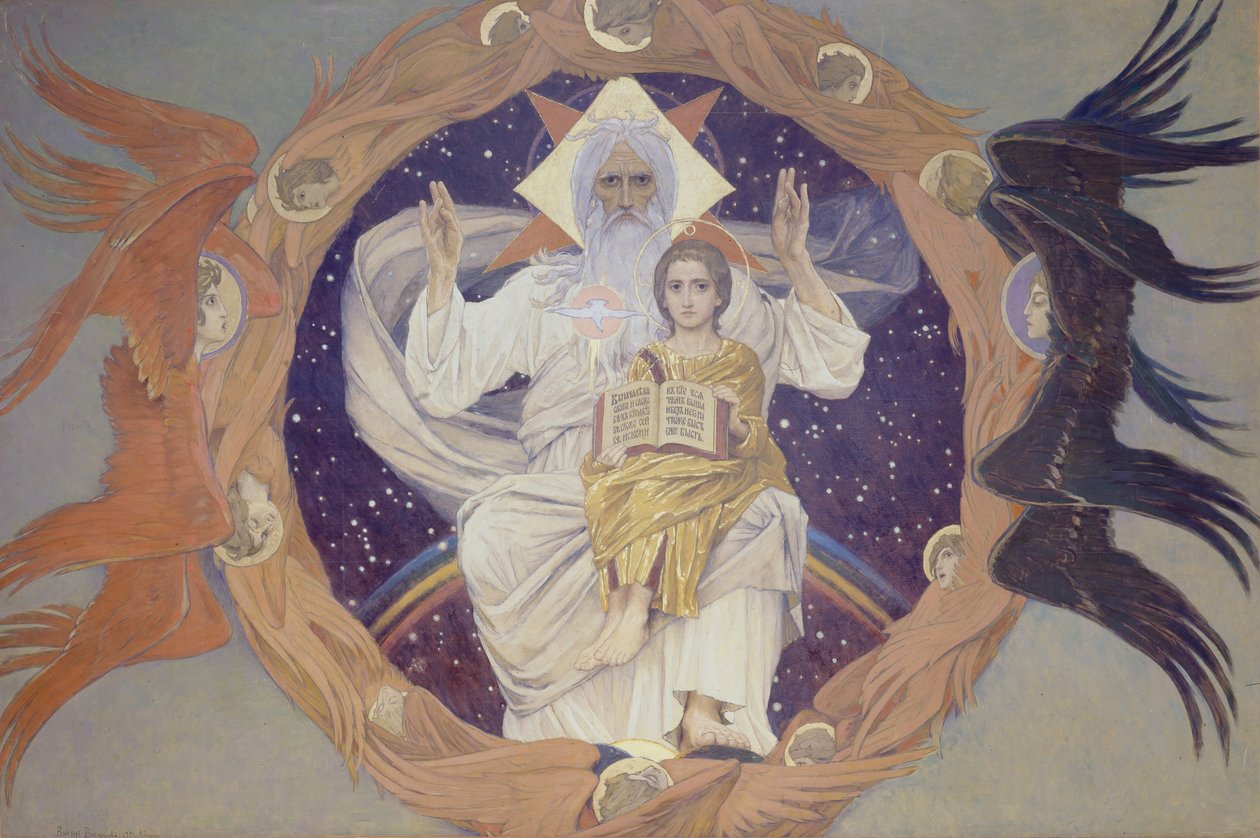A Santíssima Trindade Otechestvo, 1907 de Viktor Mikhaylovich Vasnetsov