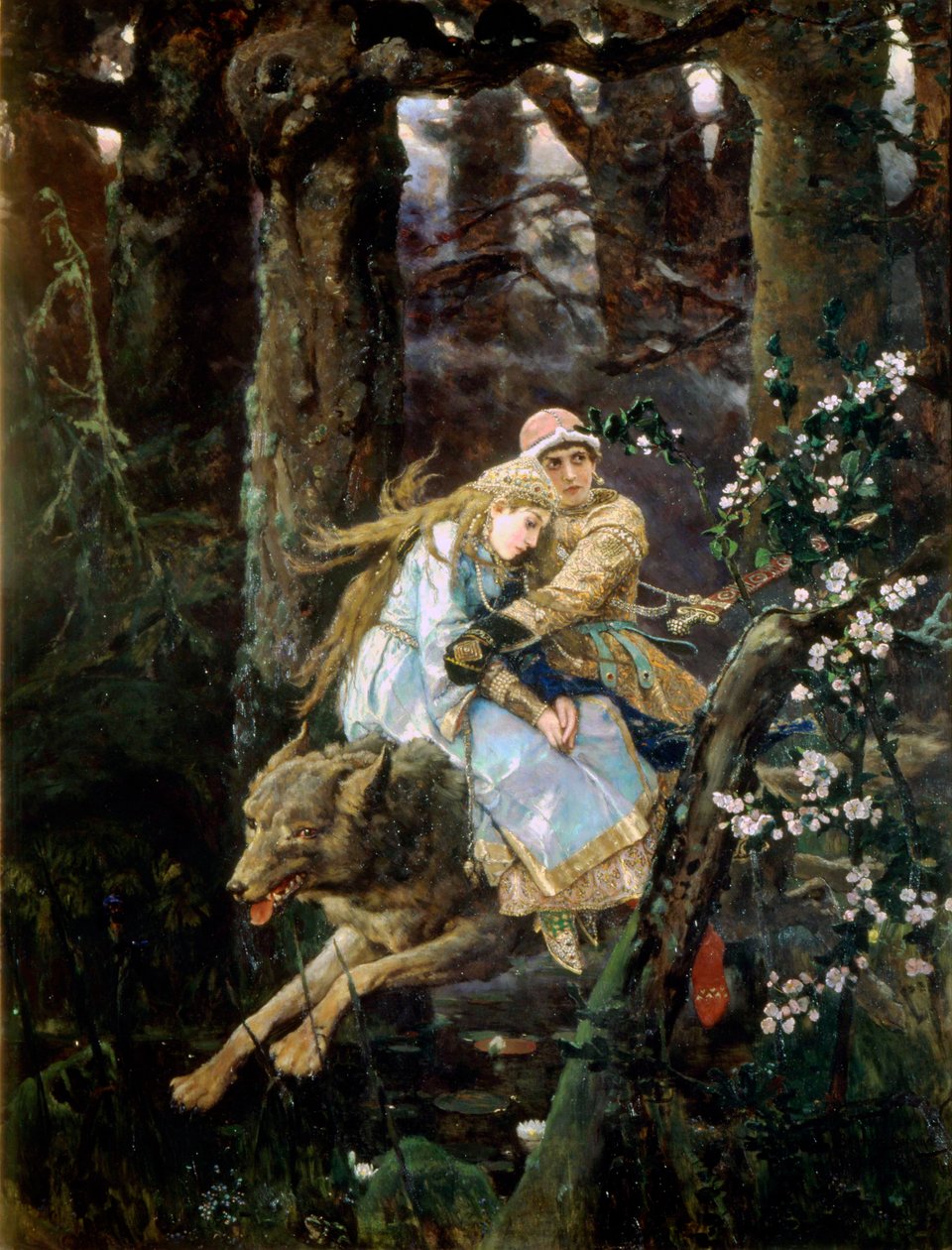 Tsarevich Ivan, montando o lobo cinzento, 1889 de Viktor Mikhaylovich Vasnetsov