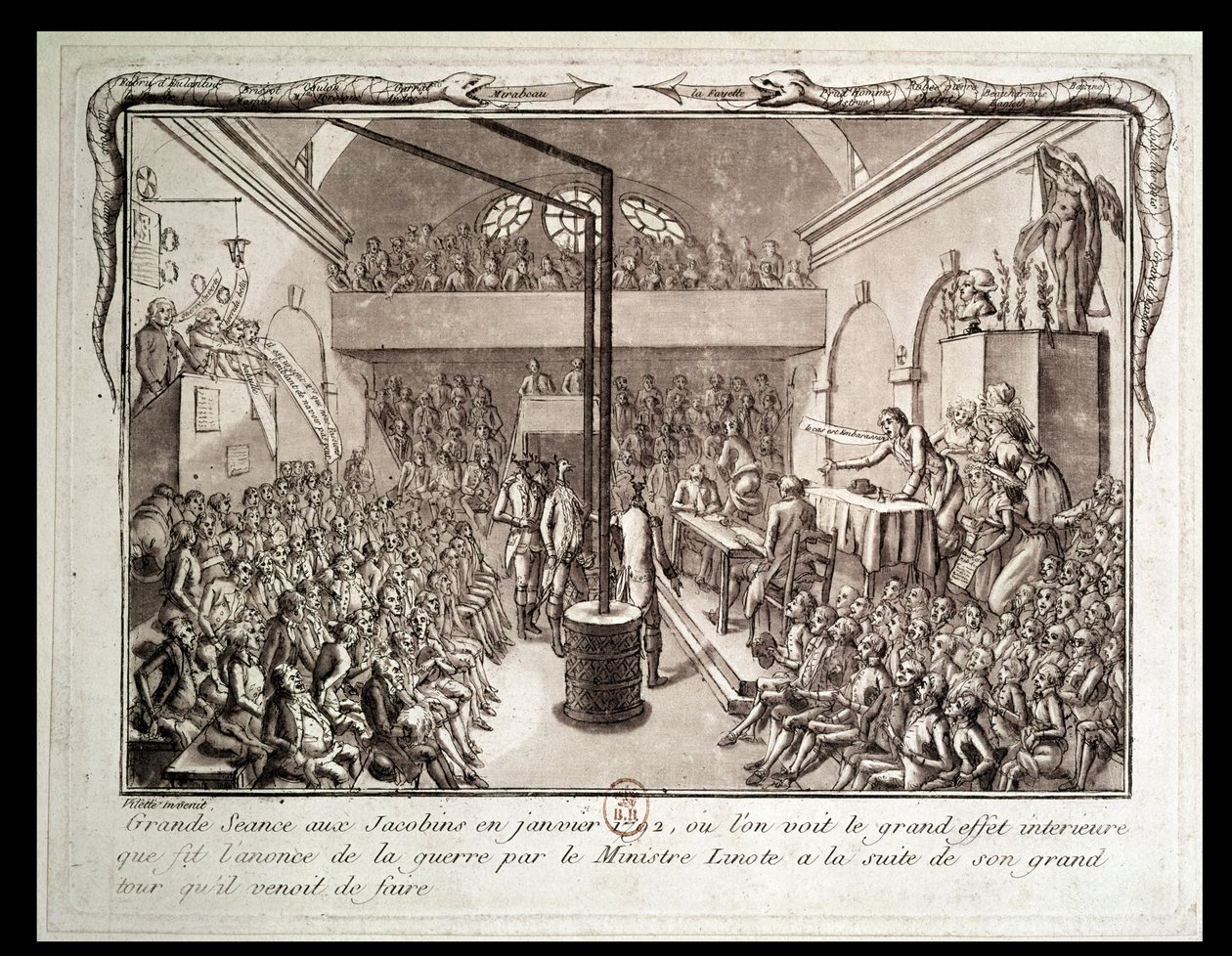 Encontro do Clube dos Jacobinos, janeiro de 1792 de Vilette