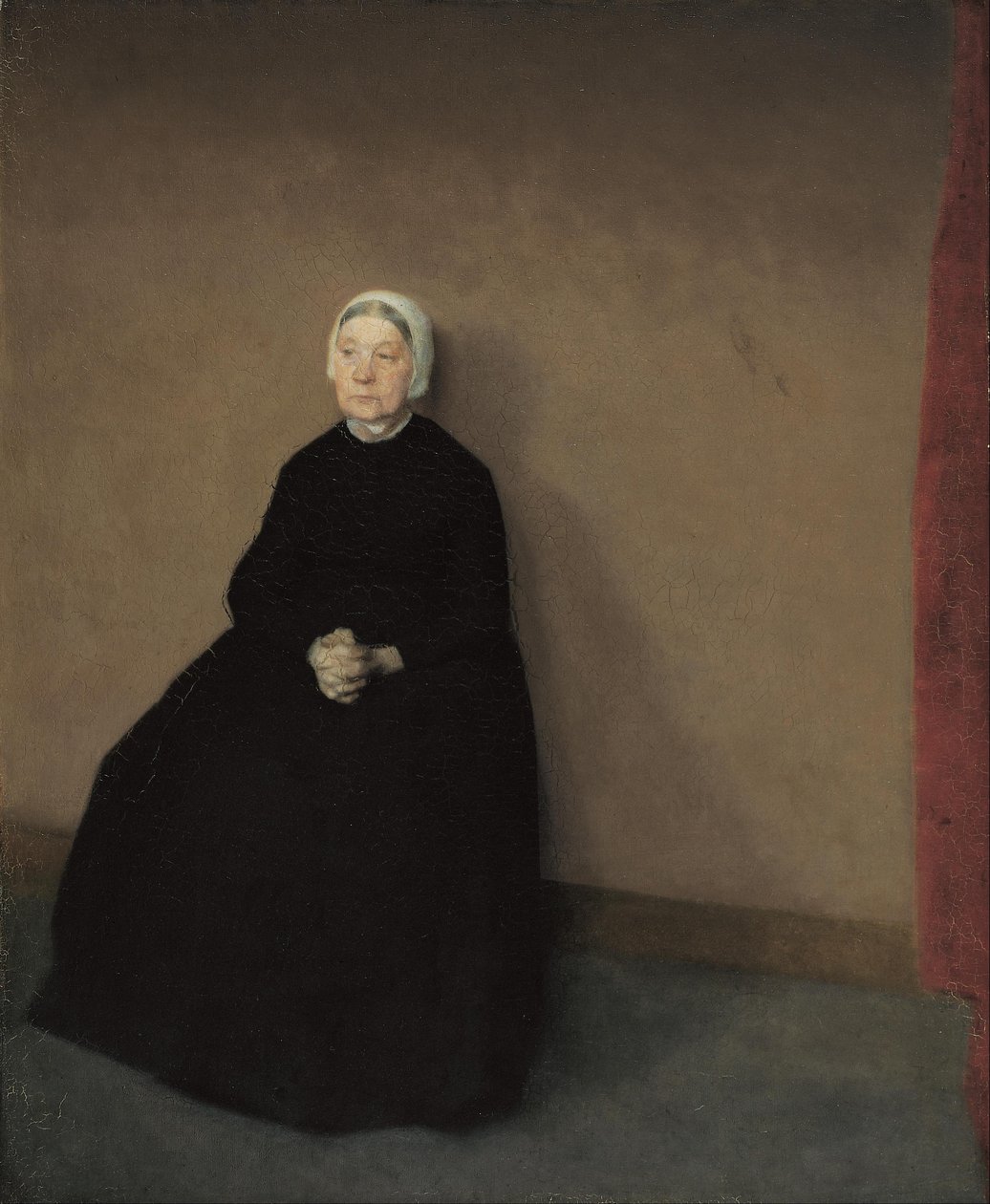 Uma velha de Vilhelm Hammershøi