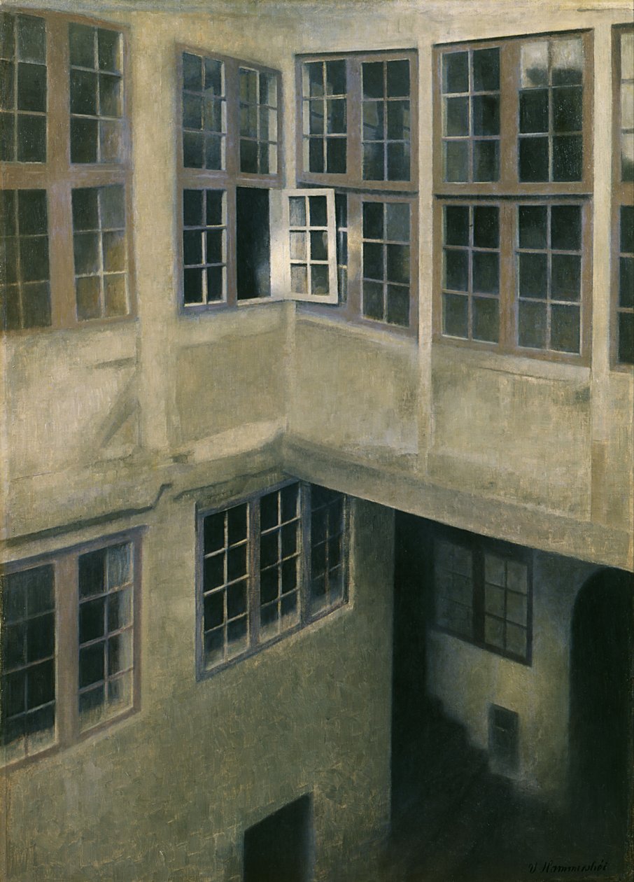 Interior do pátio, Strandgade 30 de Vilhelm Hammershøi