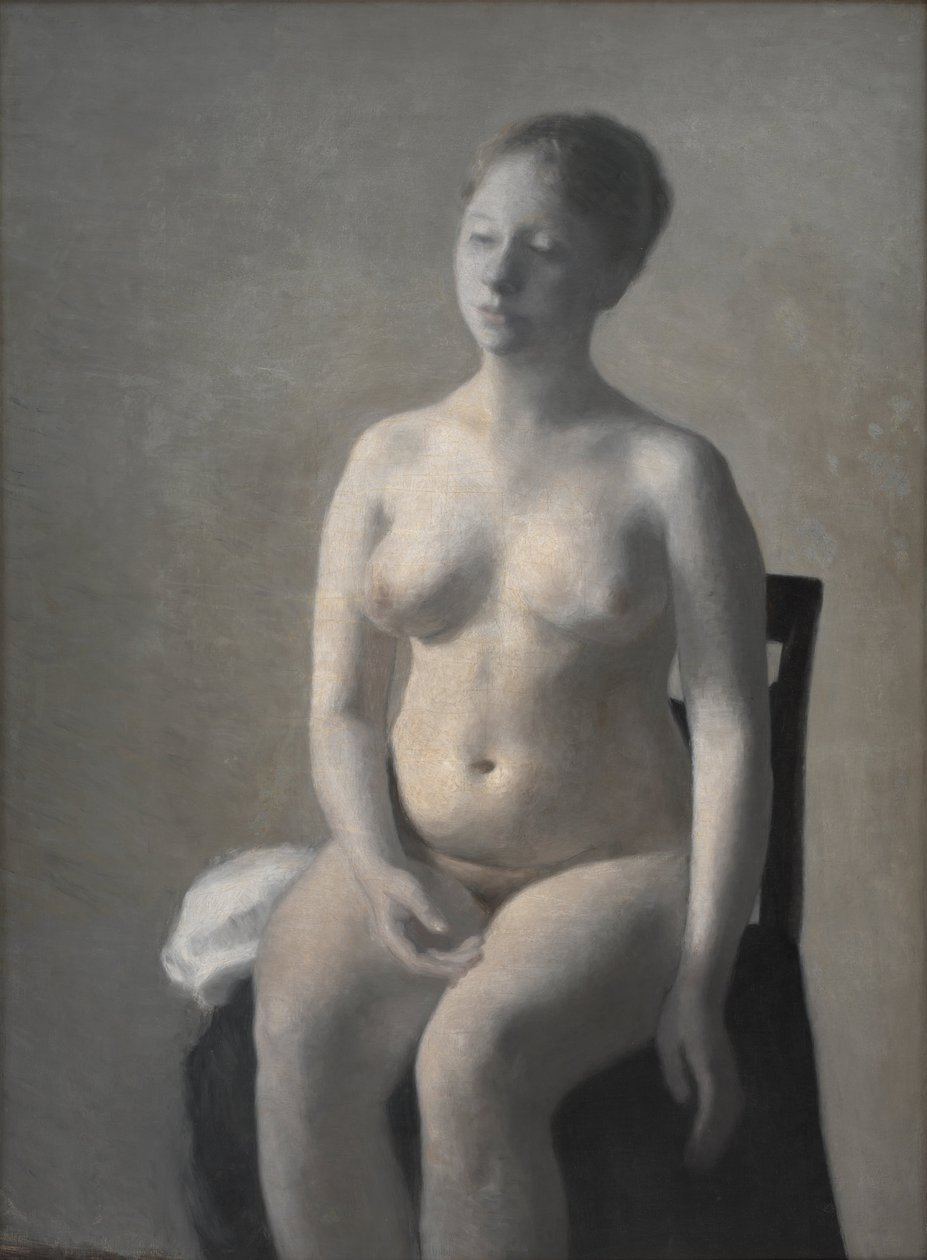 Nude Feminino Sentado de Vilhelm Hammershøi