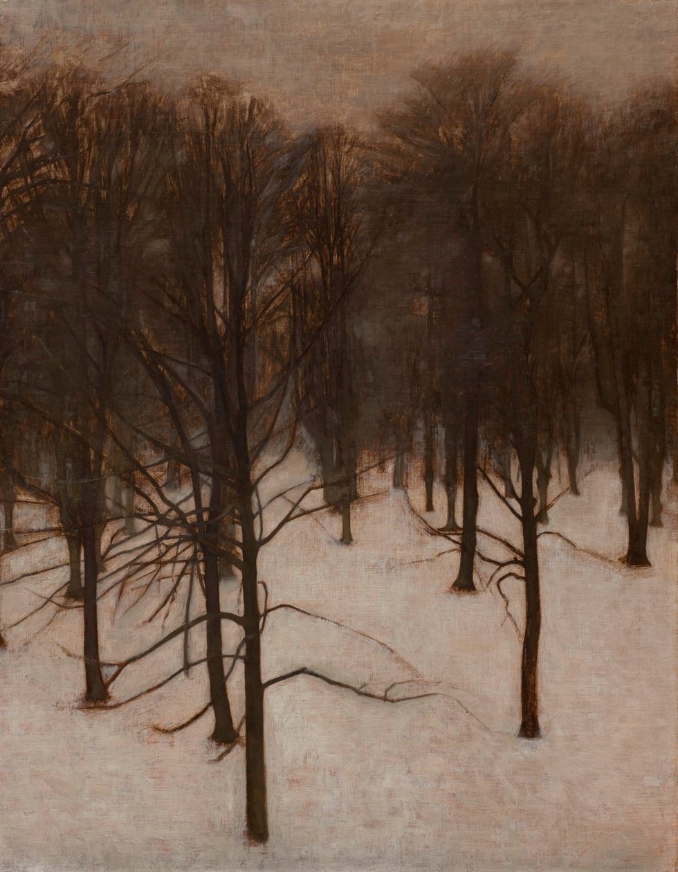 Parque Søndermarken no inverno de Vilhelm Hammershøi