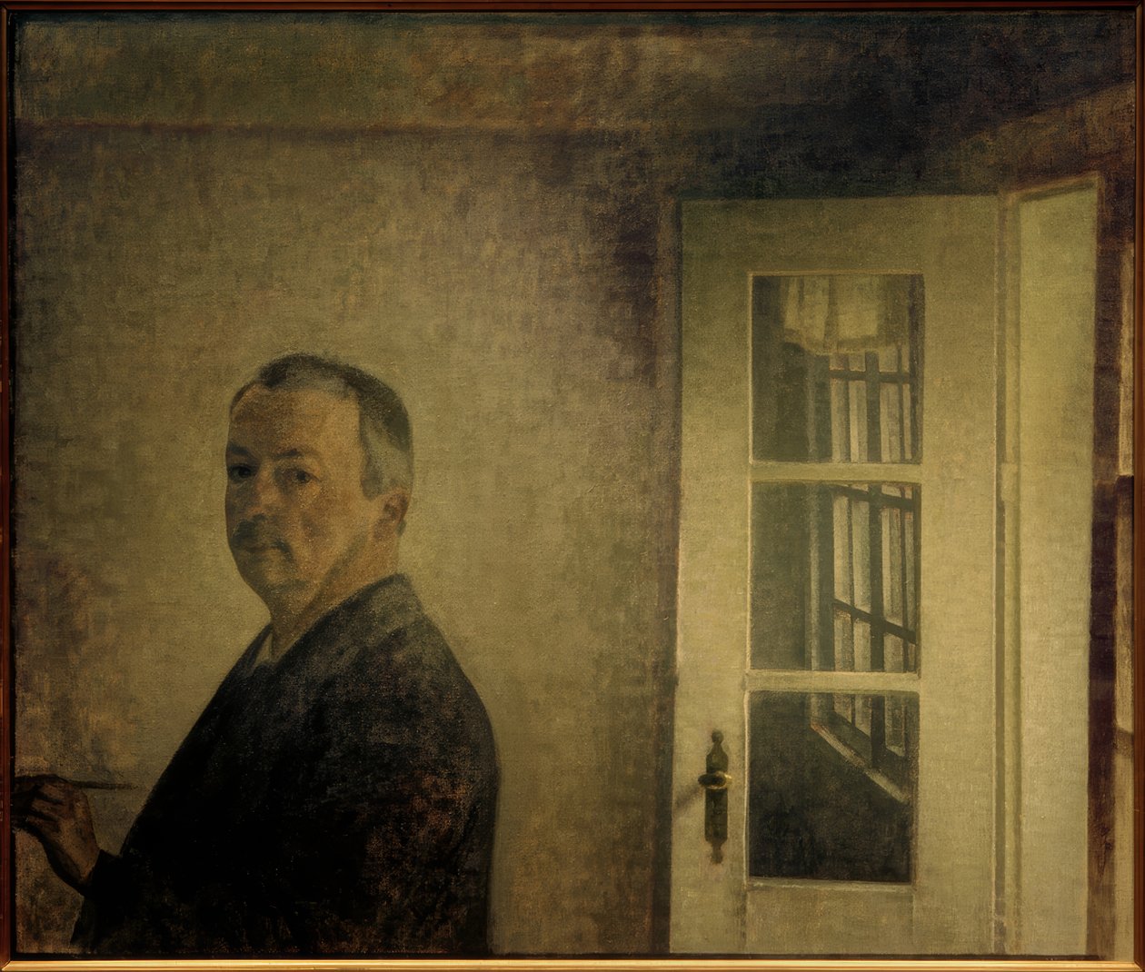 Auto-Retrato. "Spurveskjul" de Vilhelm Hammershoi