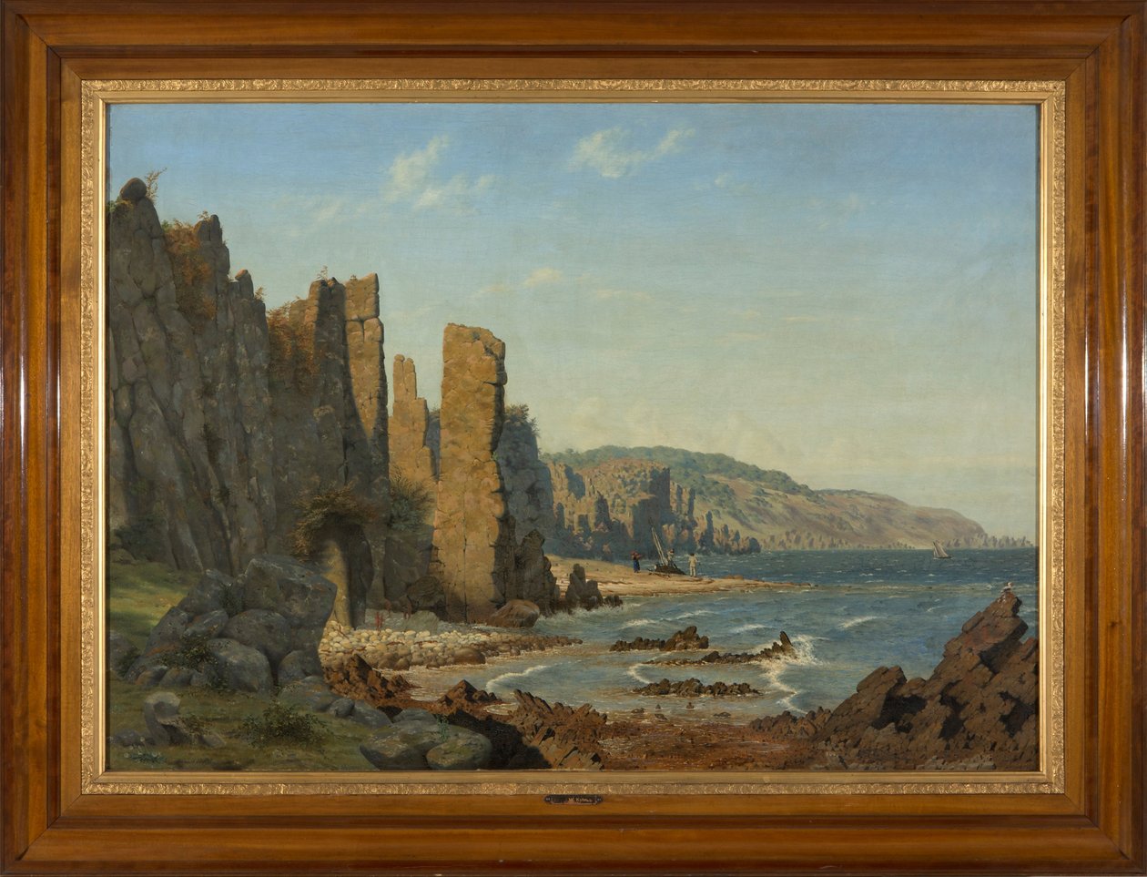 Formação de praia em Bornholm. Cena de Rø de Vilhelm Kyhn