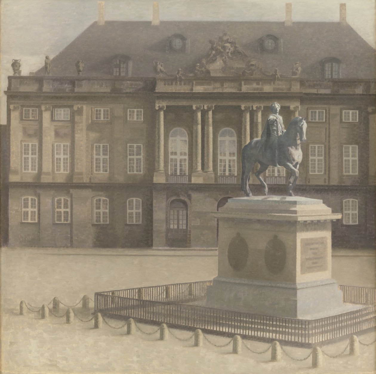 Praça Amalienborg, Copenhague de Vilhelm Hammershøi