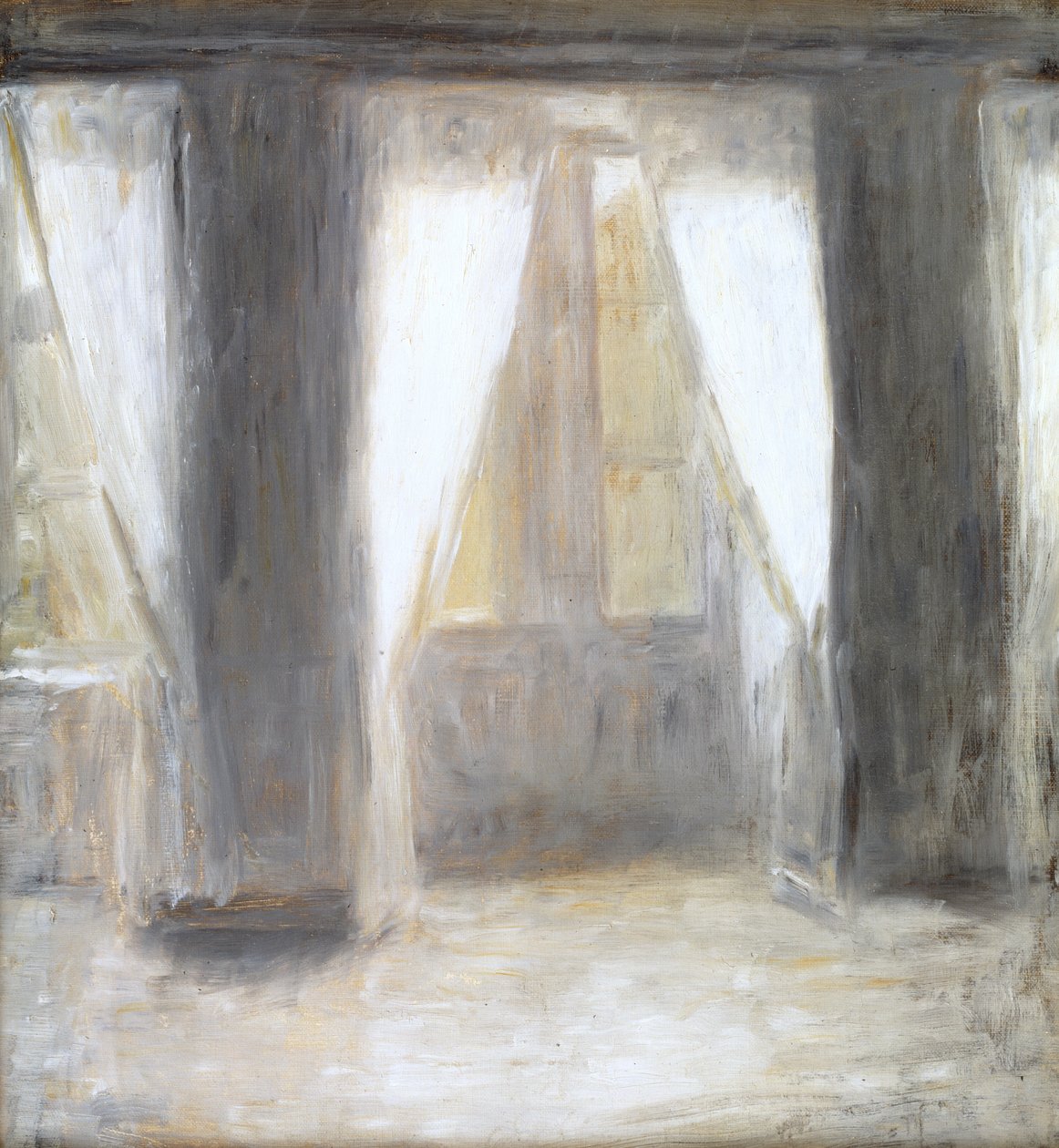 A sala de estar em Frederiksberg Allé de Vilhelm Hammershøi