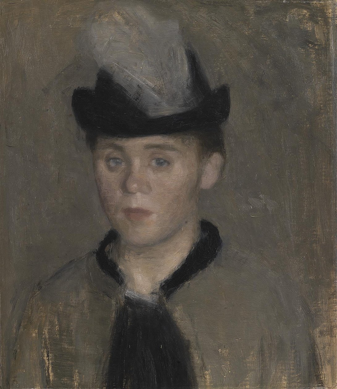 Ida Ilsted, a noiva do artista. Retrato falado de Vilhelm Hammershøi