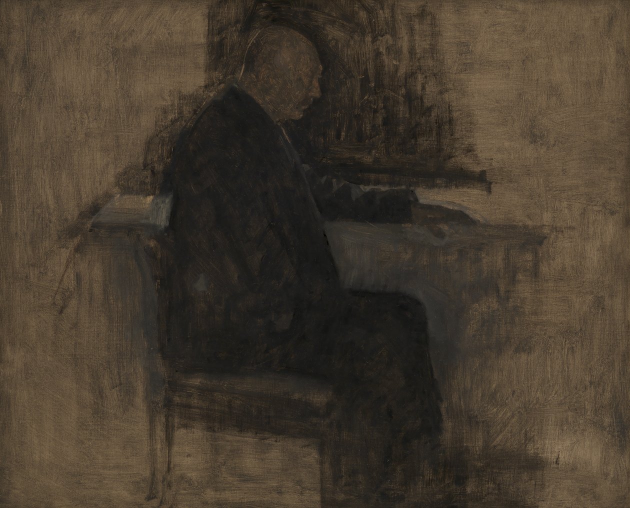 O Arquiteto Thorvald Bindesbøll de Vilhelm Hammershøi