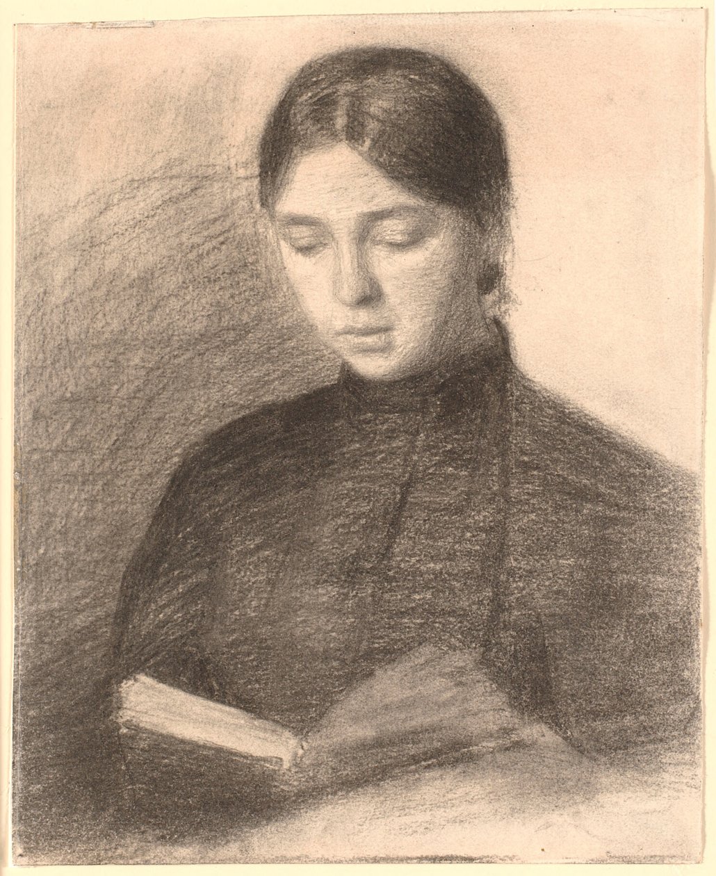 A irmã do artista Anna Reading de Vilhelm Hammershøi