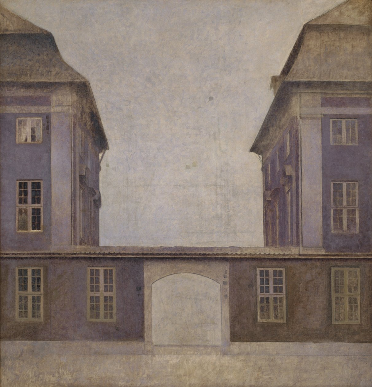 Os Edifícios da Companhia Asiática, vistos da Rua St. Annae, Copenhague de Vilhelm Hammershøi