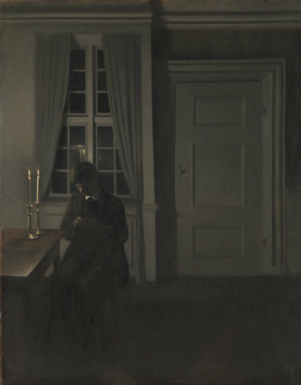 O Colecionador de Moedas de Vilhelm Hammershøi