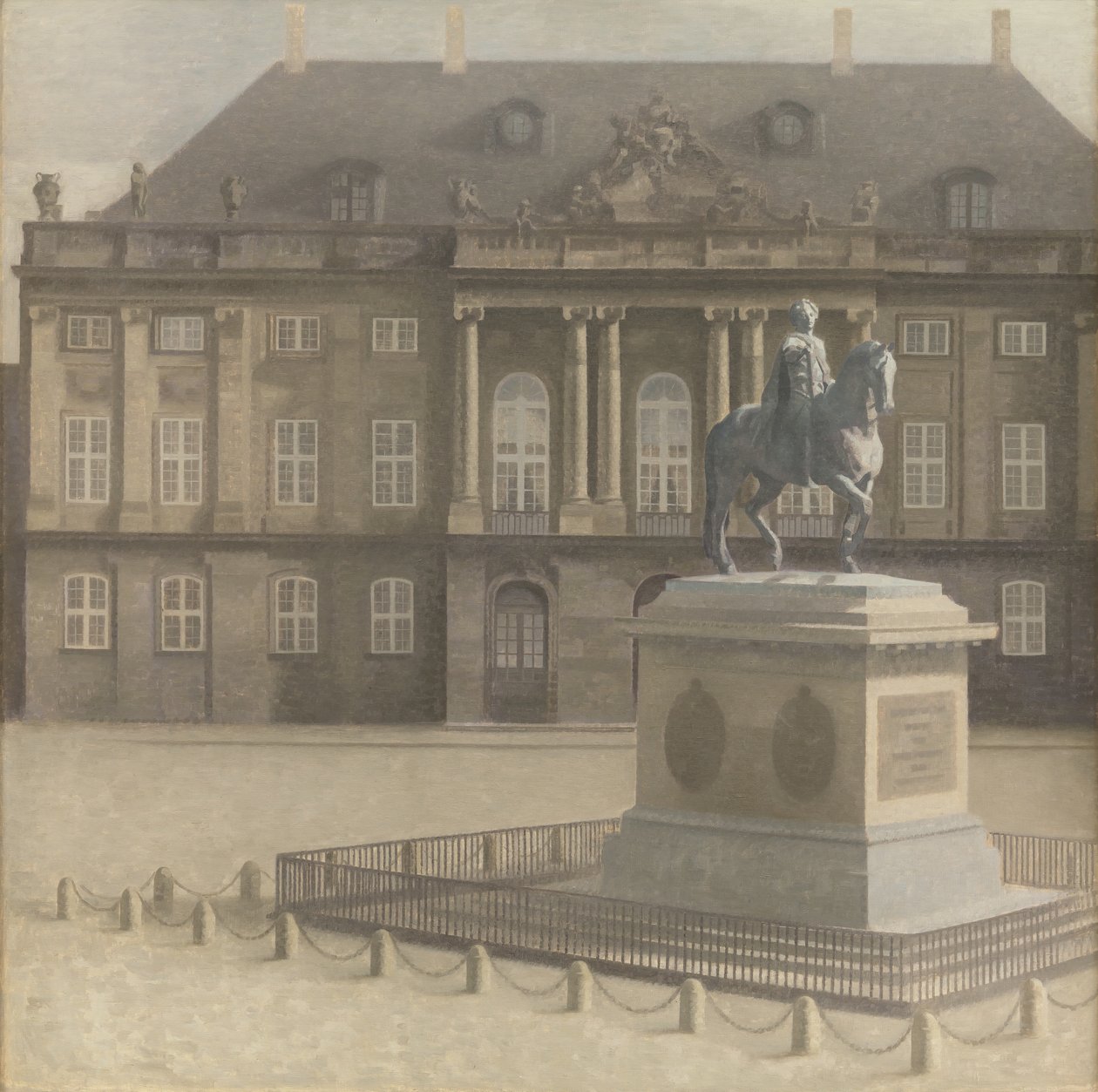 Praça Amalienborg, Copenhague de Vilhelm Hammershøi