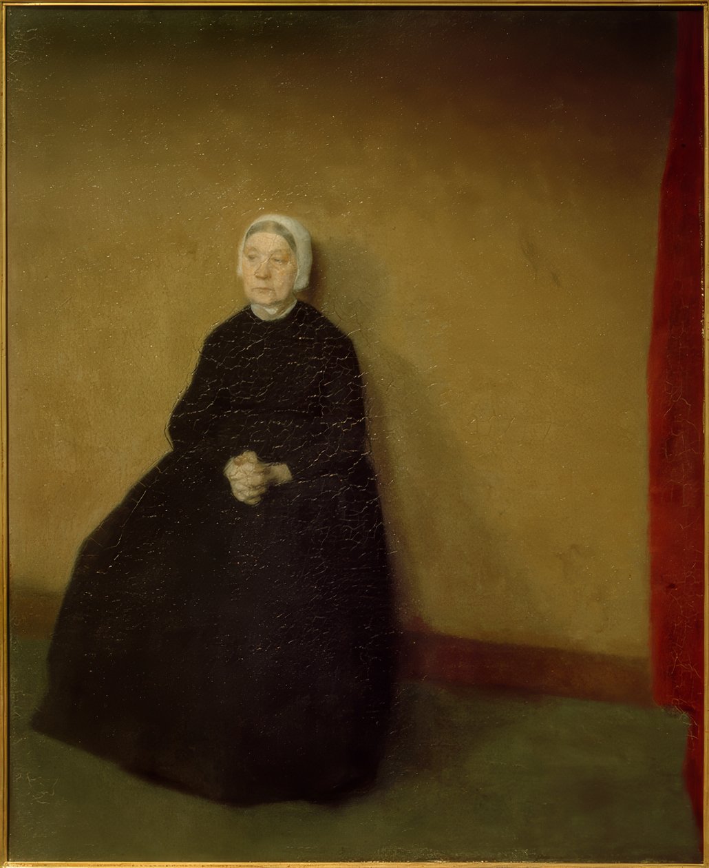 Uma velha de Vilhelm Hammershoi