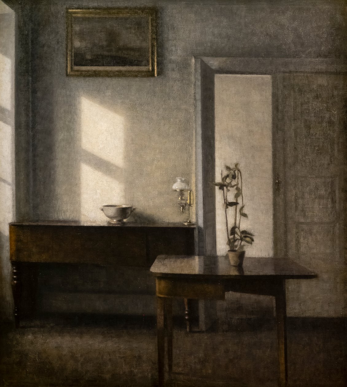 Interior com um porto de flores, Bredgade 25 de Vilhelm Hammershoi