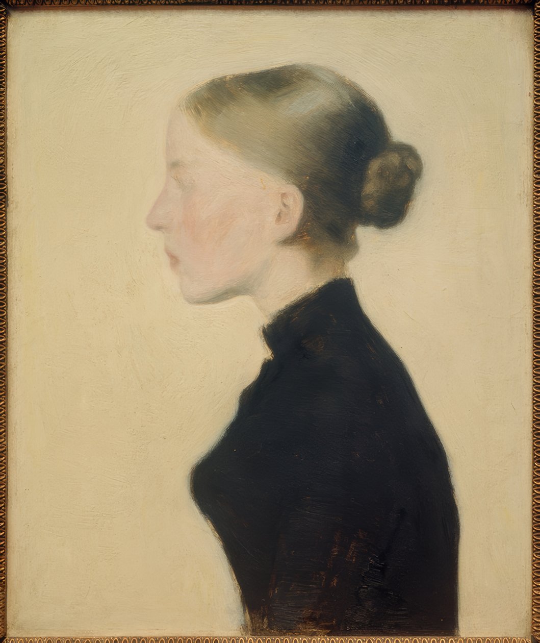 Jovem doente de Vilhelm Hammershoi