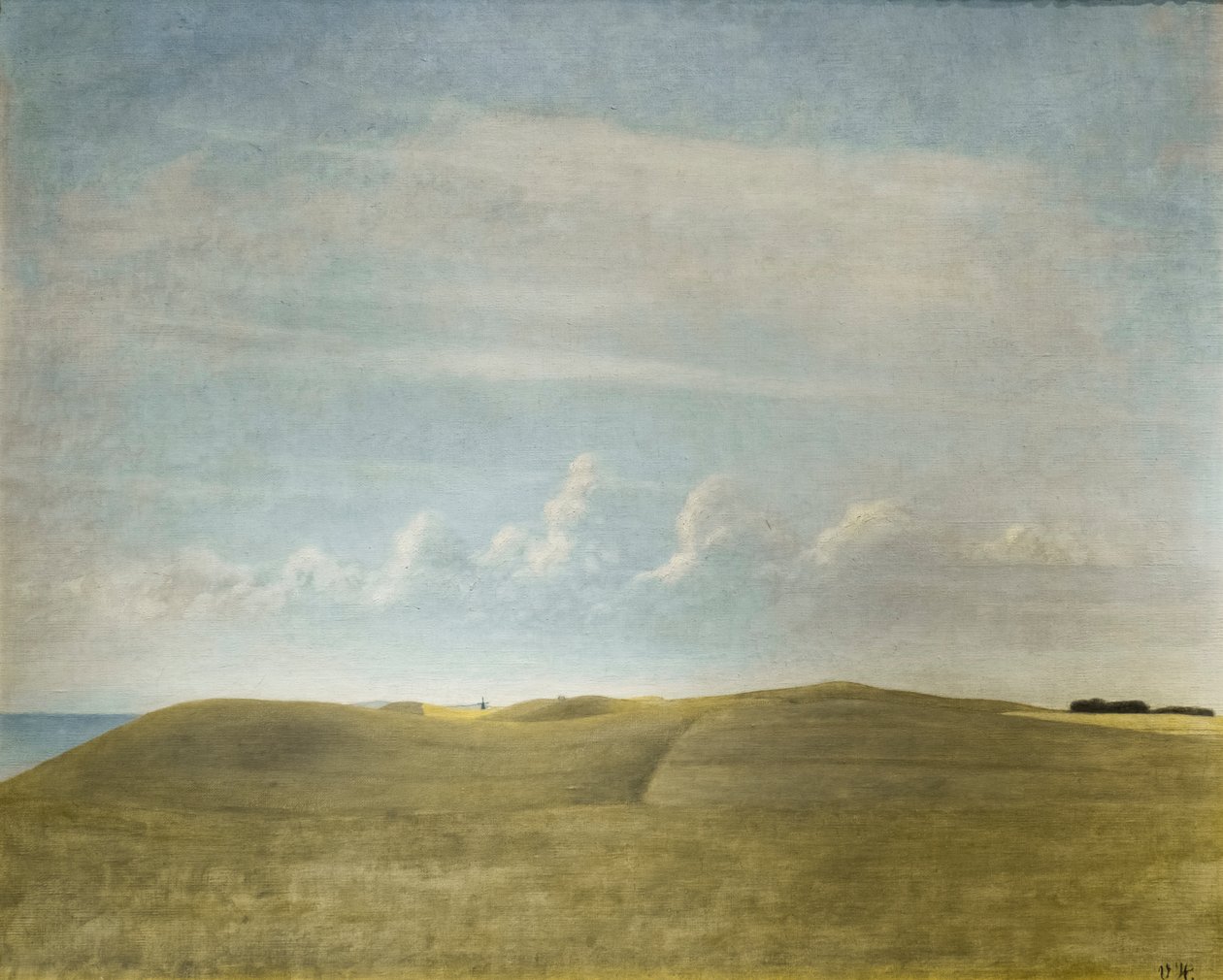 Paisagem (vista de Refsnaes) de Vilhelm Hammershoi