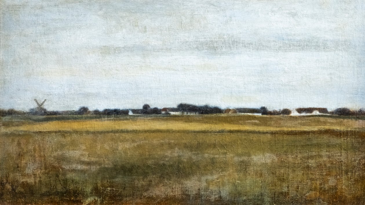 Paisagem de Virum perto de Frederiksdal, verão de Vilhelm Hammershoi