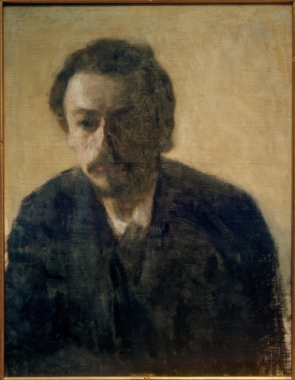 Auto-retrato V.Hammershöi, 1891 de Vilhelm Hammershoi