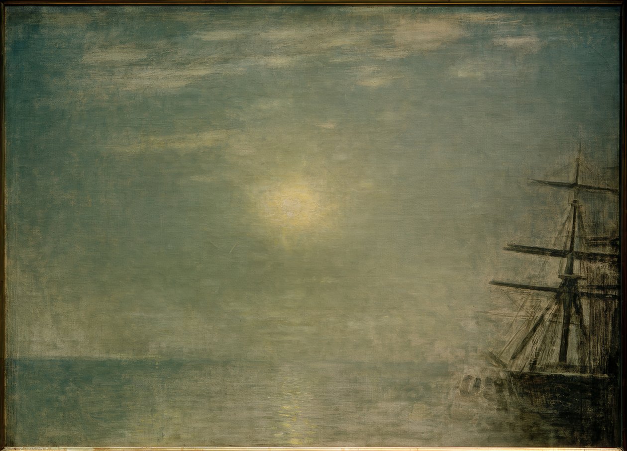 Sol sobre o mar de Vilhelm Hammershoi