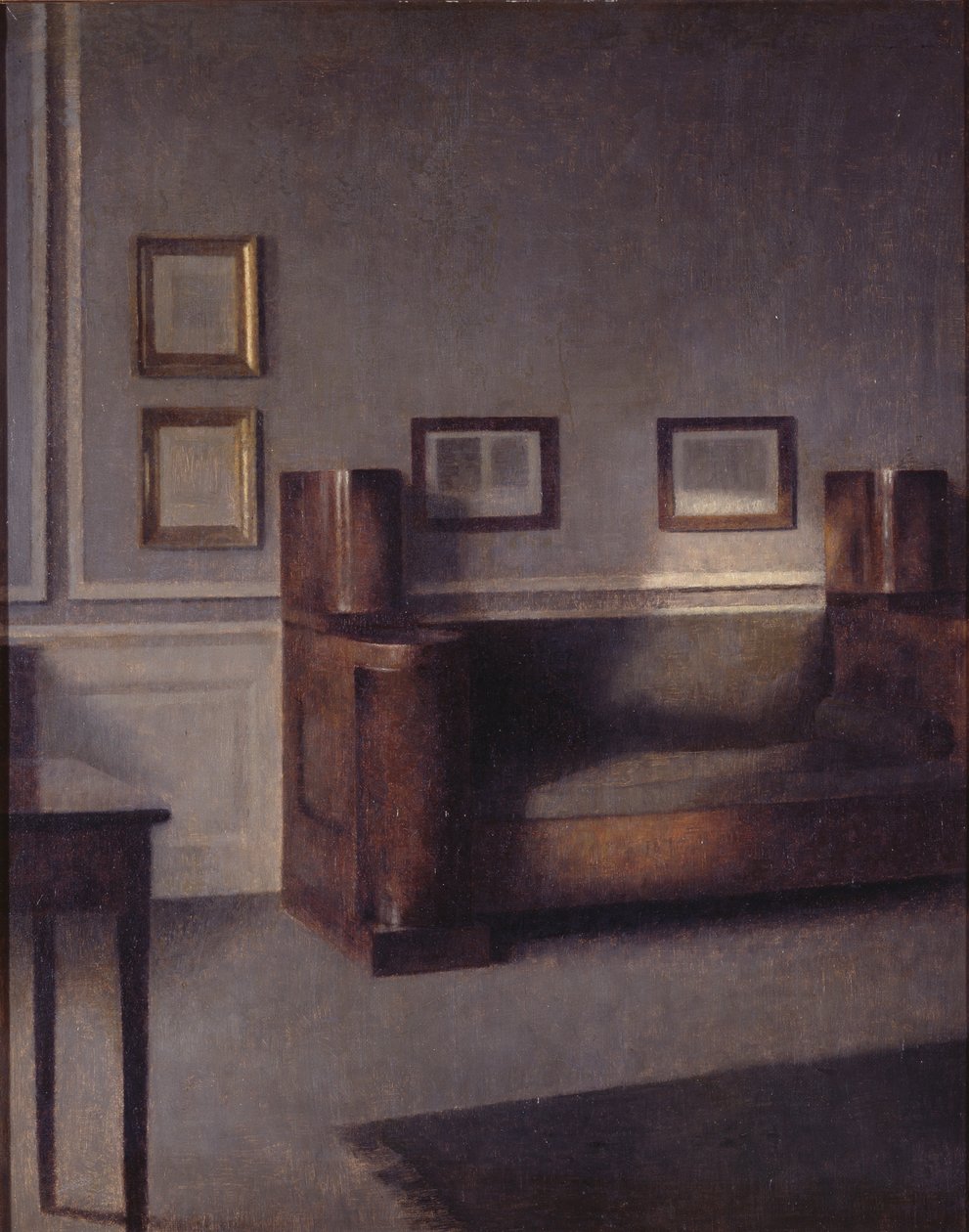 Imagem da sala de Vilhelm Hammershøi