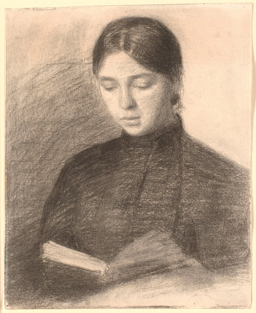 A irmã do artista Anna Reading de Vilhelm Hammershøi