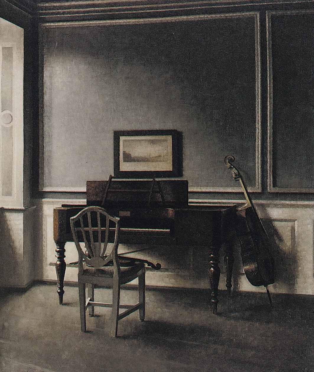 O piano velho. Strandgade 30, 1907 de Vilhelm Hammershoi