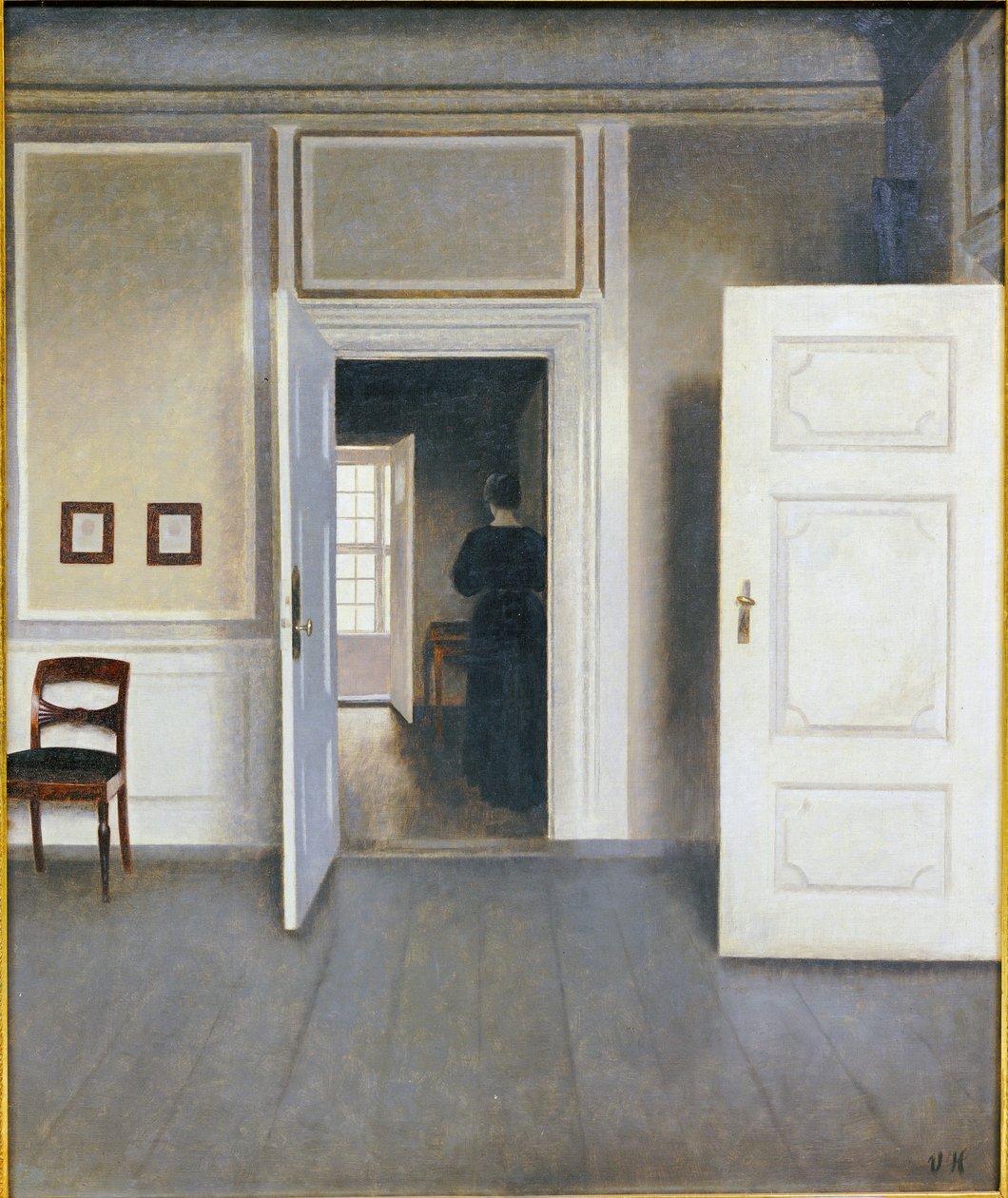 Mulher em um Interior, Strandgrade 30, 1901 de Vilhelm Hammershoi