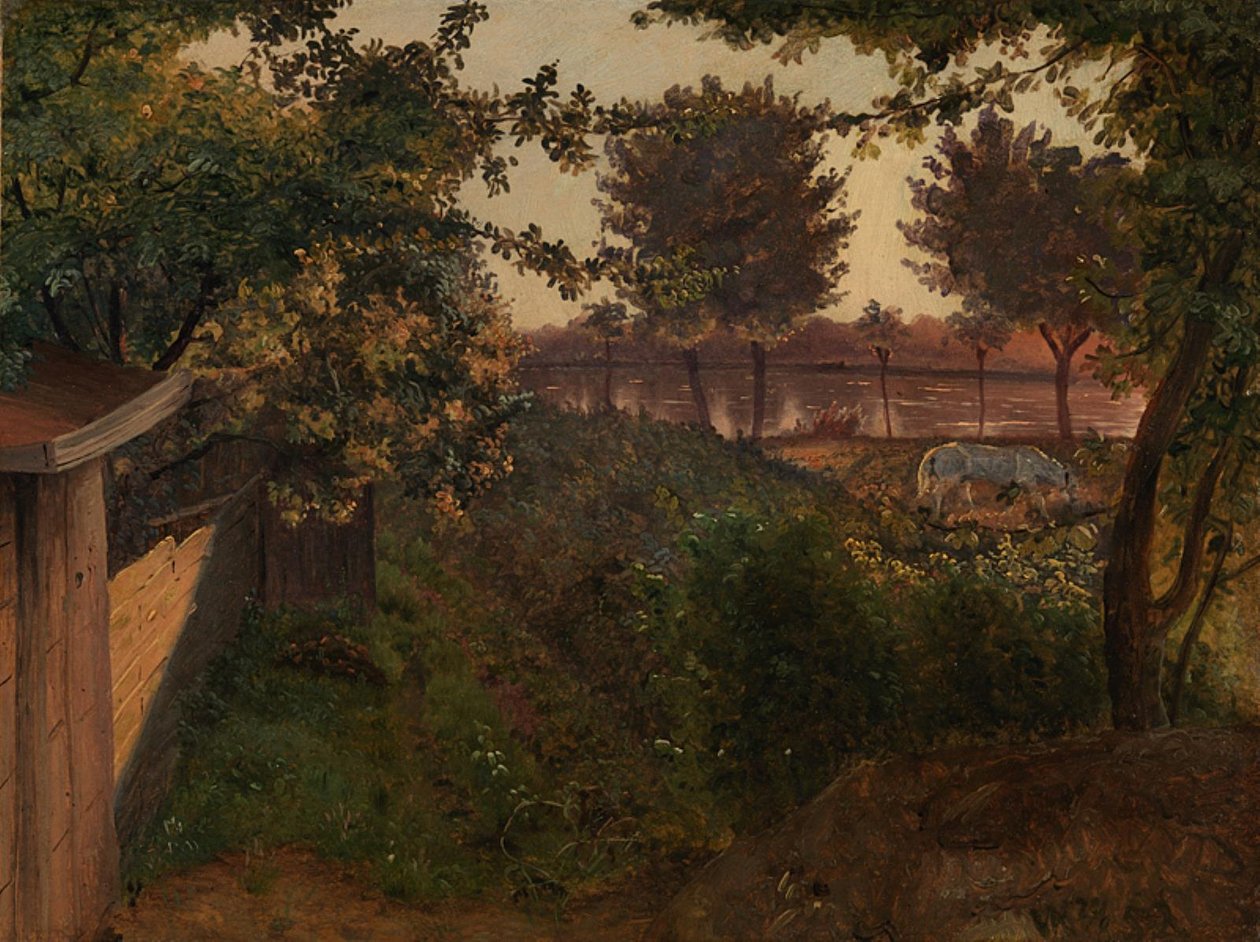 Atrás do jardim do artista em Farimagsvej por St. Jørgens Sø de Vilhelm Kyhn