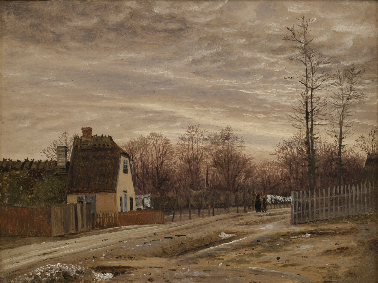Noite depois de um degelo. Taabæk, norte de Copenhague de Vilhelm Kyhn