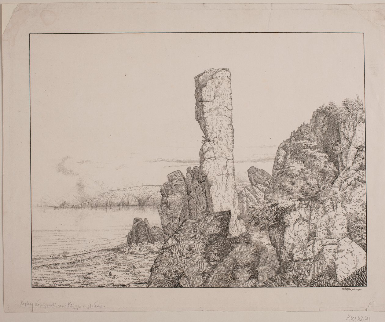 Costa rochosa em Bornholm de Vilhelm Kyhn
