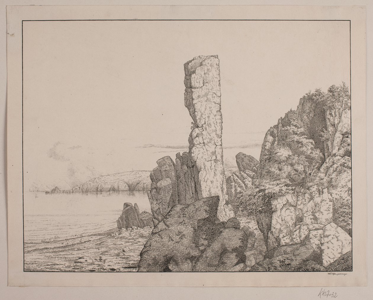 Costa rochosa em Bornholm de Vilhelm Kyhn